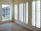 White plantation style wood Shutters for luxury Interior Design
